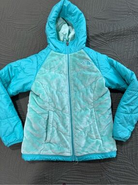 The North Face Girls Aqua/Turquoise Hooded Jacket